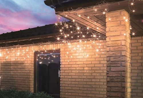 Kurtyna Świetlna LED 120 Sople Białe Ciepłe Flash Zewnętrzna IP44 8,7 m na Arena.pl