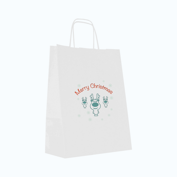 Torby świąteczne małe 24 x 11 x 32 cm Merry Christmas zdjęcie 1