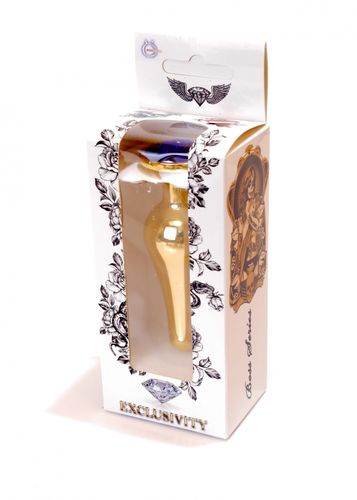 plug jewellery gold butt plug  dark blue na Arena.pl