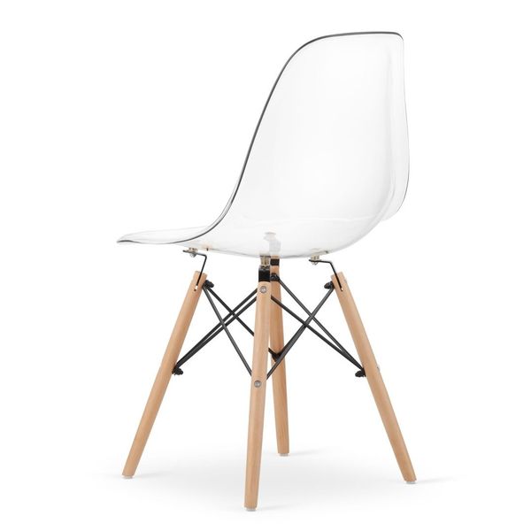 Krzesło OSAKA przezroczyste / nogi naturalne x 1 zdjęcie 10