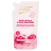 KREMOWE MYDŁO W PŁYNIE 400 ML ZAPAS LUKSJA ROSE PETALS & MILK PROTEINS