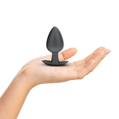 smooth silicone anal plug - large - 3.5" / 8,9 cm - gunmetal na Arena.pl