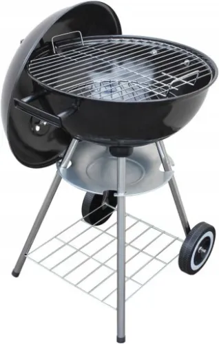 Grill BBQ KETTLE Ogrodowy węglowy na brykiet Zamykany POKRYWA półka na Arena.pl