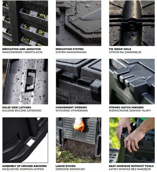 Patrol Multi Kompostownik 1120L czarny zdjęcie 4