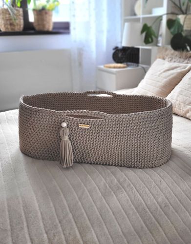 Kosz Mojżesza BOHO Handmade ze stojakiem sand na Arena.pl