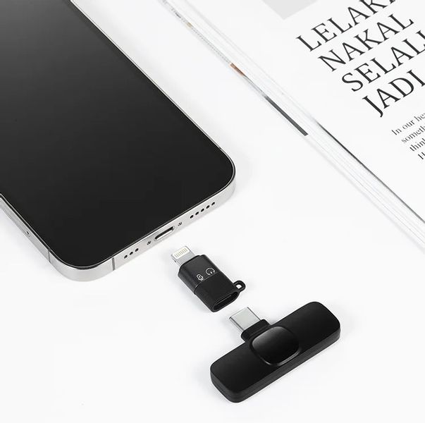 2x Mikrofon krawatowy bezprzewodowy USB-C ANDROID IOS zdjęcie 2