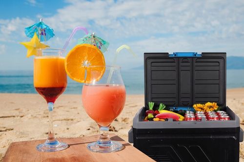 MOCNA LODÓWKA KOMPRESOROWA PRZENOŚNA TURYSTYCZNA SAMOCHODOWA 12V/230V 35L na Arena.pl