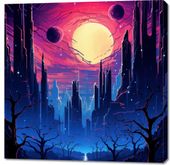 Obraz 100x100cm Gwieździste Miasto