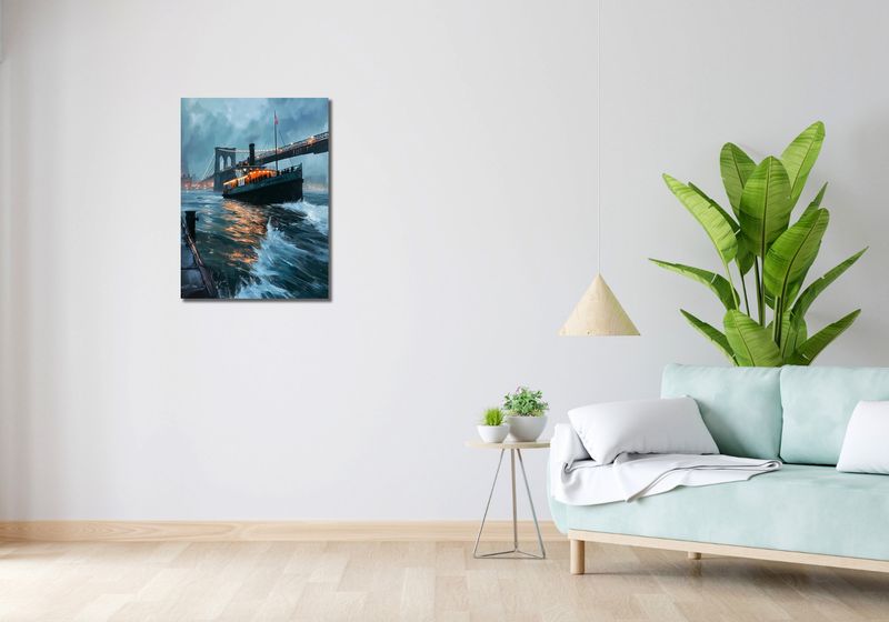 Obraz 50x70cm Stary Parowiec zdjęcie 2