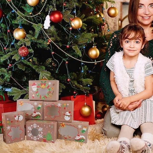 Pudełko świąteczne 22×14,5×7 cm z okienkiem 12szt. na Arena.pl