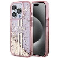 Guess GUHCP15LLFCSEGP iPhone 15 Pro 6.1" różowy/pink hardcase Liquid Glitte