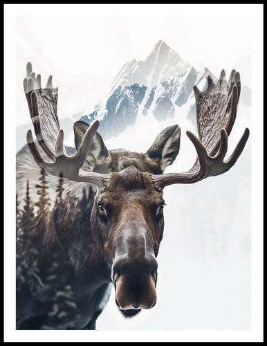 Plakat 60x80cm Łoś Duch Lasu na Arena.pl