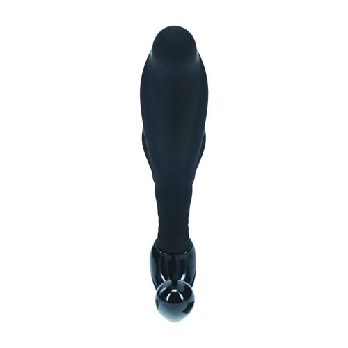 Rippled With Hard Loop Silicone Prostate Massager - S - Black na Arena.pl