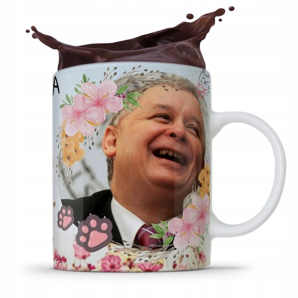 Kubek Full Print Prezesa Jarosław Kaczyński Pis Z Nadrukiem Ze Zdjęciem zdjęcie 1