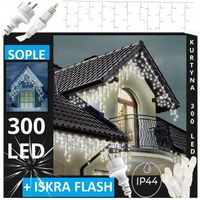 SOPLE 300 LED LAMPKI ZEWNĘTRZNE IP44 STAŁE + FLASH KURTYNA ŚWIETLNA GRUBE