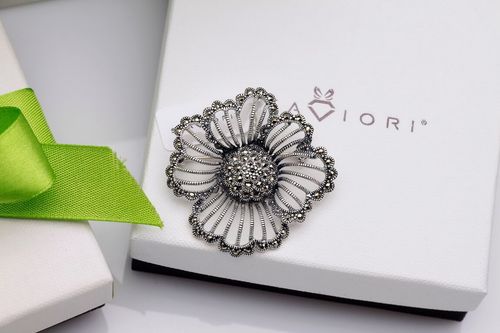 Srebrna broszka RDM2856 - Markazyty na Arena.pl