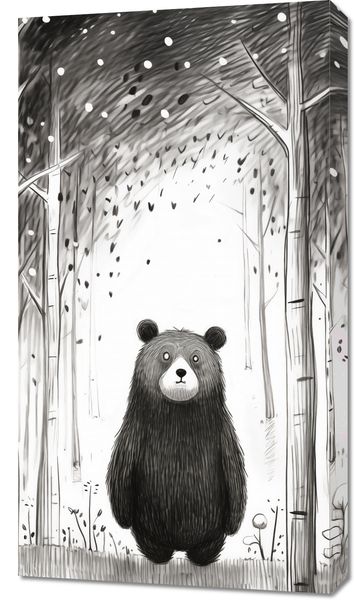 Obraz 50x90cm Ciekawski Miś zdjęcie 1