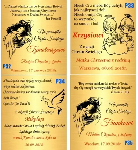 Złoty Łańcuszek z Krzyżykiem 585 CHRZEST Grawer na Arena.pl