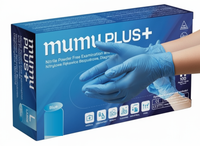 RĘKAWICZKI nitrylowe 100szt niebieskie medyczne Bezpudrowe MOCNE roz. L