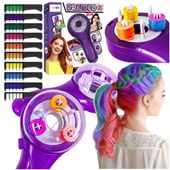 ZESTAW do STYLIZACJI WŁOSÓW ZAPLATACZ do warkoczy i KREDA do kolorowania