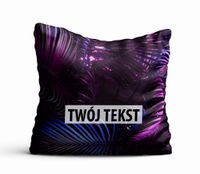 Poduszka Dekoracyjna KWIATY  z Twoim napisem K04