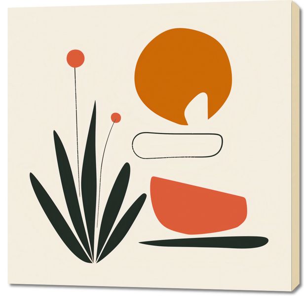 Obraz 100x100cm Abstrakcyjny Zen zdjęcie 1