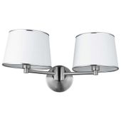 Kinkiet lampa ścienna IBIS 22-00890 metalowa abażurowa klasyczna biała