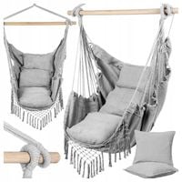 FOTEL WISZĄCY OGRODOWY KRZESŁO BRAZYLIJSKIE HAMAK HUŚTAWKA KOKON PODUSZKI