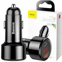 BASEUS MOCNA ŁADOWARKA SAMOCHODOWA DO TELEFONU PD QC 4.0 USB USB-C 45W