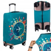 Pokrowiec Na Walizkę Podróżną Ochronny Etui Rozmiar L Duży Bagaż 70x50x29cm