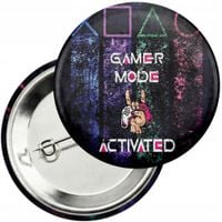 Przypinka z agrafką 59mm - GAMER GAMEPAD GAMBLING GRY