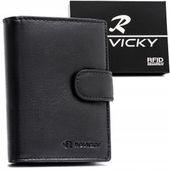 Rovicky - elegancki portfel męski skóra naturalna 0800L-RVD/0260 Czarny