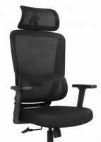 FOTEL BIUROWY MATERIAŁOWY CABRO C506 CZARNY TKANINA