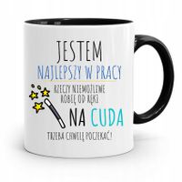 Dla Pracownika Kubek Czarny Jestem Najlepszy Z Nadrukiem Ze Zdjęciem