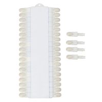 Wzornik kolorów, próbnik lakierów z wyciągnami tipsami 36 kolorów prostokątny mleczny