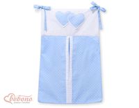 Przybornik- Torba na pampersy- Wiszące Serduszka kropki na błękicie