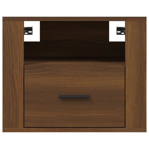 Wiszące szafki nocne, 2 szt., brązowy dąb, 50x36x40 cm zdjęcie 6