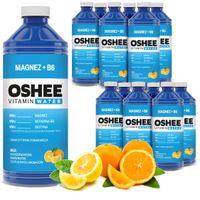 12x OSHEE Vitamin Water magnez + B6 cytryna - pomarańcza 1100 ml