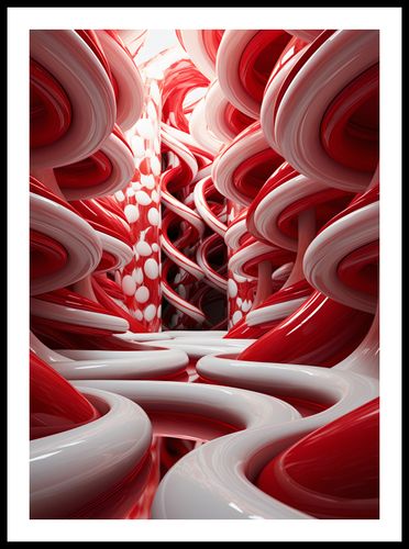 Plakat 50x70cm Czerwone Wiry na Arena.pl