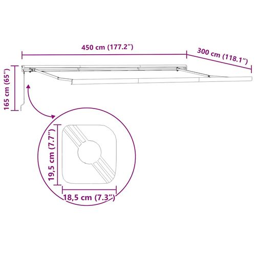 Zwijana markiza, pomarańcz i brąz, 4,5x3 m, tkanina i aluminium na Arena.pl