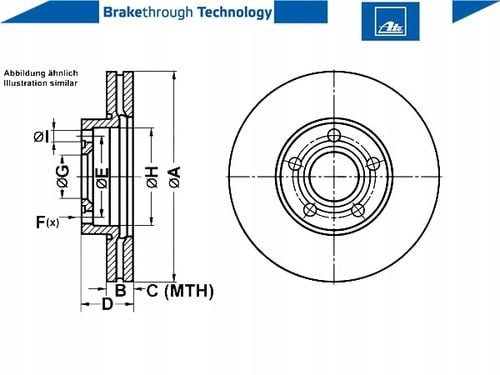 TARCZA HAM PRZOD 283X25 V POWER DISC ATE na Arena.pl