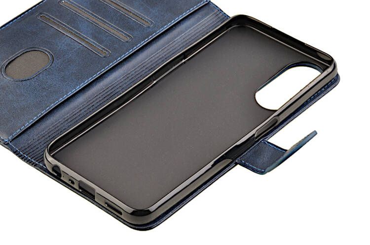 Etui portfel Wallet do Oppo A78 5G granatowy zdjęcie 5