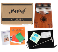 Kalimba zazna pianino 17 klawiszy MAHOŃ etui akcesoria W-17T-4 brązowa