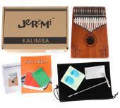 Kalimba zazna pianino 17 klawiszy MAHOŃ etui akcesoria W-17T-4 brązowa
