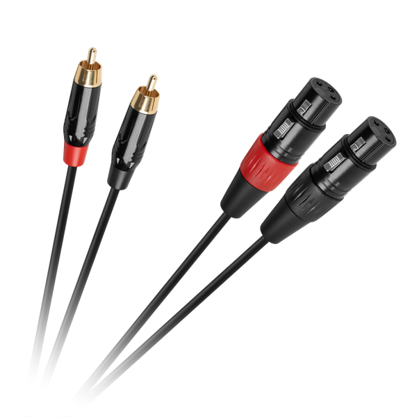Kabel połączeniowy Cabletech  XLR - 2RCA  1m zdjęcie 1
