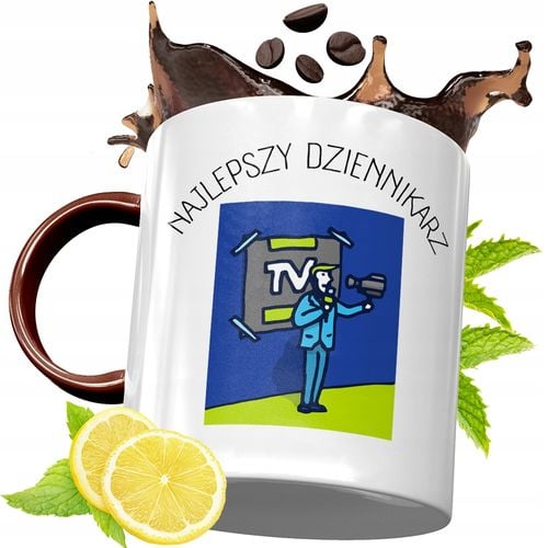 Kubek Bordowy Dla Dziennikarza Na Urodziny Prezent Z Nadrukiem Ze Zdjęciem na Arena.pl