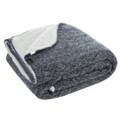 Koc dwustronny PANDA 150X200 granatowy + biały