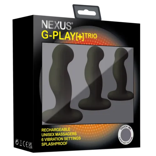 nexus g-play trio+ black - zestaw 3 wibrujących korkow, 6 trybow, usb na Arena.pl