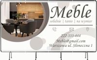 BANER REKLAMOWY oczkowany 200x100cm projekt w cenie MEBLE SOLIDNE