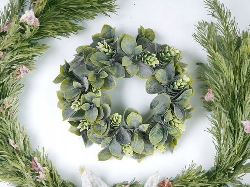 WIANEK GĘSTY BOHO NA STÓŁ ŚLUB WESELE DEKORACYJNE WIANKI Z LIŚCMI na Arena.pl